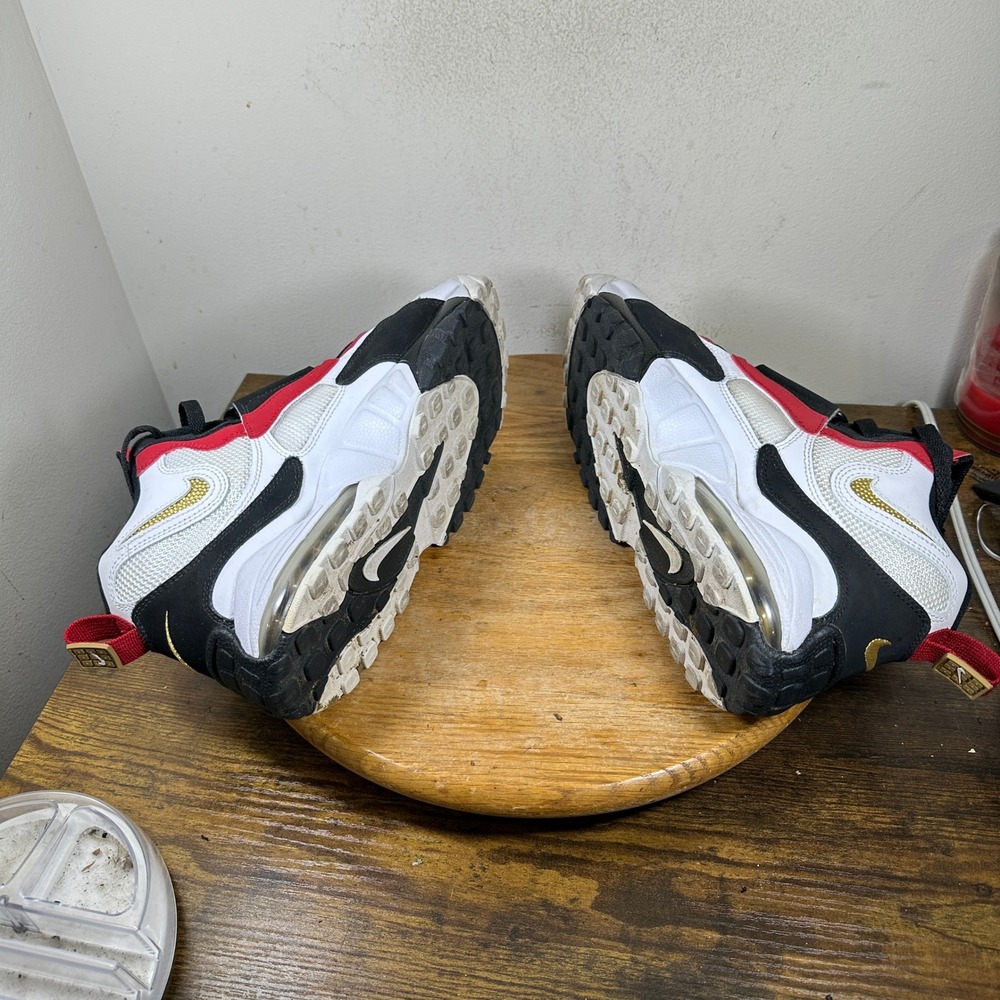 Nike Air Speed Turf 49ers White Black Red Gold 525225-101 Mens Size 10 - Picture 7 of 8